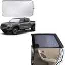 Magnelex Car Windshield Sun Shade and Stretchy Mesh Side Window Shade (Pack of 2)