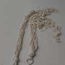 2 Pack Macrame Plant Hangers, Indoor Hanging Plant Holder with S Hooks and Hook Nails, Handmade Macrame Planter Hanging Baskets for Small Plant Pots, Boho Home Decor, Plant hanger are suitable for pots with a diameter of 12 cm to 20 cm. (Plants or pots are not included), (Beige)