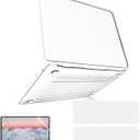 B BELK Compatible with MacBook Air 13 inch Case 2021 2020-2018 Release A2337 A2179 A1932, Laptop Hard Shell for MacBook Air M1 Case 13.3" + 2 Keyboard Cover + Screen Protector, Crystal Clear (Transparent)