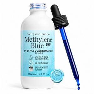Methylene Blue 2% Pharmaceutical Grade Solution 3.75 fl oz USA Made