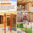 31"-63" House Floor Jack, 4 Pack House Jacks for Lifting and Leveling | 18000 lbs Max Load Capacity Per Unit, Floor Jack Post Pole Jacks, Adjustable Support Beam Basement Leveling House Jack