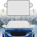 Windshield Cover for Ice and Snow45 * 63 inch Extra Large Windshield Snow Cover with 9 PCS Magnets,Fits Most Vehicles,Say Goodbye to Frosty Mornings and Hello to Easy Winter Prep