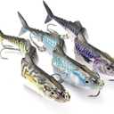 Fishing Lures for Bass Trout Bluegill Salmon Crappie Walleye Pike, for Freshwater and Saltwater,for Family Fishing Beginner and Pros, Lifelike Slow Sinking Fish Bait Lures Kit.