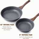 SENSARTE Nonstick Frying Pan Skillet, Swiss Granite Coating Omelette Pan, Healthy Stone Cookware Chef's Pan, PFOA Free (8/9.5/10/11/12.5 Inch) (8 Inch)