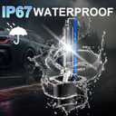 D2S HID Headlight Bulbs - 6000K Daylight White 35W 7600LM Super Brighter High Low Beam Xenon Replacement Headlights D2R/D2C HID Bulbs for Cars, 5 Years Lifetime - Pack of 2