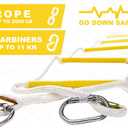 Fire Escape Ladder 2 Story 16ft Flame Resistant Safety Rope Ladder - Fast to Deploy & Easy to Use & Store - Compact - Weight Capacity up to 2000pounds (16ft) Life Saving Emergency ladders - Certified