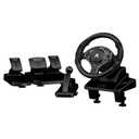 DOYO F9 Pro Gaming Steering Wheel with Pedals and Shifter for PC, PS3 | 270/450/900 USB Sim Racing Wheel, H-Shifter & Linear Pedals, 11.02"/28CM Oversized, Dual Vibration, Adjustable Tilt Height