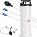 VEVOR 6.5L Manual Fluid Extractor Pump, Oil Changer Vacuum Fluid Extractor, Oil Extractor Change Pump for Automotive, Oil Change & Fluid Change Tool with Dipstick and Suction Hose (6.5L)