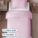 Duvet Cover Twin/Twin XL Size Set - Extra Soft Twin/Twin XL Duvet Cover 68" x 90" with 1 Pillow Sham - Hotel Luxury, Easy Care, Fade Free w/ Zipper Closures & Ties - Comfy & Breathable (Light Pink)