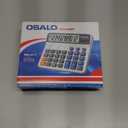 Desktop Calculator Extra Large 5-Inch LCD Display 12-Digit Big Number Accounting Calculator with Giant Response Button, Battery & Solar Powered, Perfect for Office Business Home Daily Use(6815GN-2pcs)