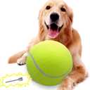 Banfeng Big Tennis Ball for Dogs, Giant Dog Tennis Ball Toy Large Outdoor Sports Gift for Small Medium Large Dog (Yellow, 9.5 inch)