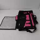 Extra-Large Cleaning Caddy With Detachable Divider,Cleaning Caddy For Cleaning Supplies,19.69" X 11.42" X 11.42" Large Cleaning Supply Caddy With Adjustable Shoulder Strap & Waist Belt For Cleaners (Rose Pink)