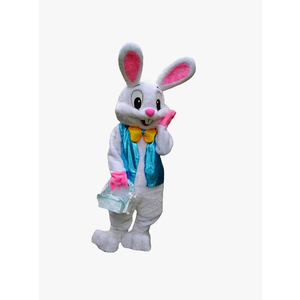 Easter Party Rabbit Costume Bunny Costume Plush Halloween Animal Mascot Costume, One Size