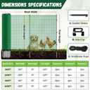 4x100FT Temporary Fence for Backyard,Plastic Garden Fencing with 18 Fiberglass Stake,Windbreak Rope,Ground Peg,Safety Barrier Fence Movable Roll for Backyard Outdoor Animal Protect
