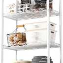 HOMEFORT 6-Tier Wire Shelving, 6 Shelves Unit Metal Storage Rack, Durable Organizer, Perfect for Pantry Closet Kitchen Laundry Organization (White)