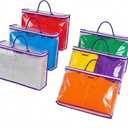 6 Pcs 16 * 12 * 4 InchClear Zippered Storage Bags for Sweater Blanket Bed Sheet Storage, Plastic Storage Bags with Zipper for Closet Linen Sweater Blanket