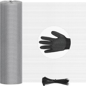 48in x 200ft Hardware Cloth Hot-Dip Galvanized Welded Wire Mesh - Heavy Duty 3/4inch 23 Gauge Chicken Wire Fencing for Garden, Chicken Coop, Rabbit Cage, Rodent & Predator Protection