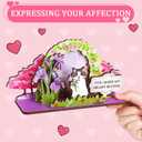 2 x Galentines Day Gift for Best Friend  Cute Floral Garden DIY Desk Decor, You Make My Heart Bloom Wooden Table Ornament, Easy-to-Assemble 3D Display, Friendship Gift for Her