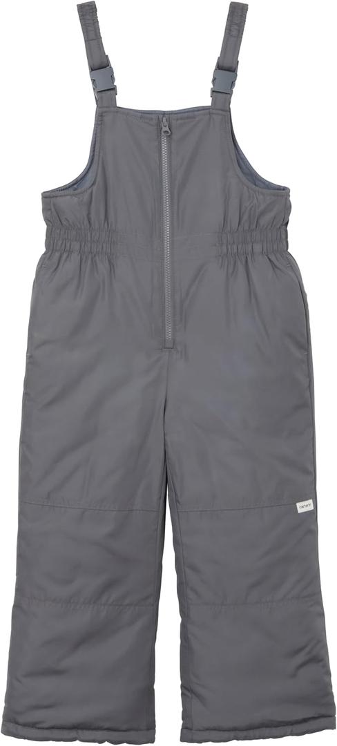 Carter's Unisex Kids Insulated Snow Bib Snow-ver-all Ski Pants (Gray, M)