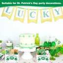 2 Pcs St Patrick's Day Candy Dish Wooden Shamrock Candy Green Bowl Dish Irish Kisses Snack Serving Bowl Decoration Storage Tableware for Home Classroom Holiday Party Centerpieces Decor