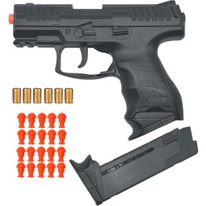 Dreamplay Shell Ejecting Toy Gun, VP9 Realistic Automatic Pull Back Action Shooting Games Education Model Toy for Kids Gifts