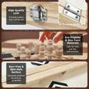 4 in 1 Wooden Fodable Fast Sling Puck Game Set Chess, Tic Tac Toe, Checkers Board Game for Kids & Adults, Portable Tabletop Family Toy for Travel & Game Night