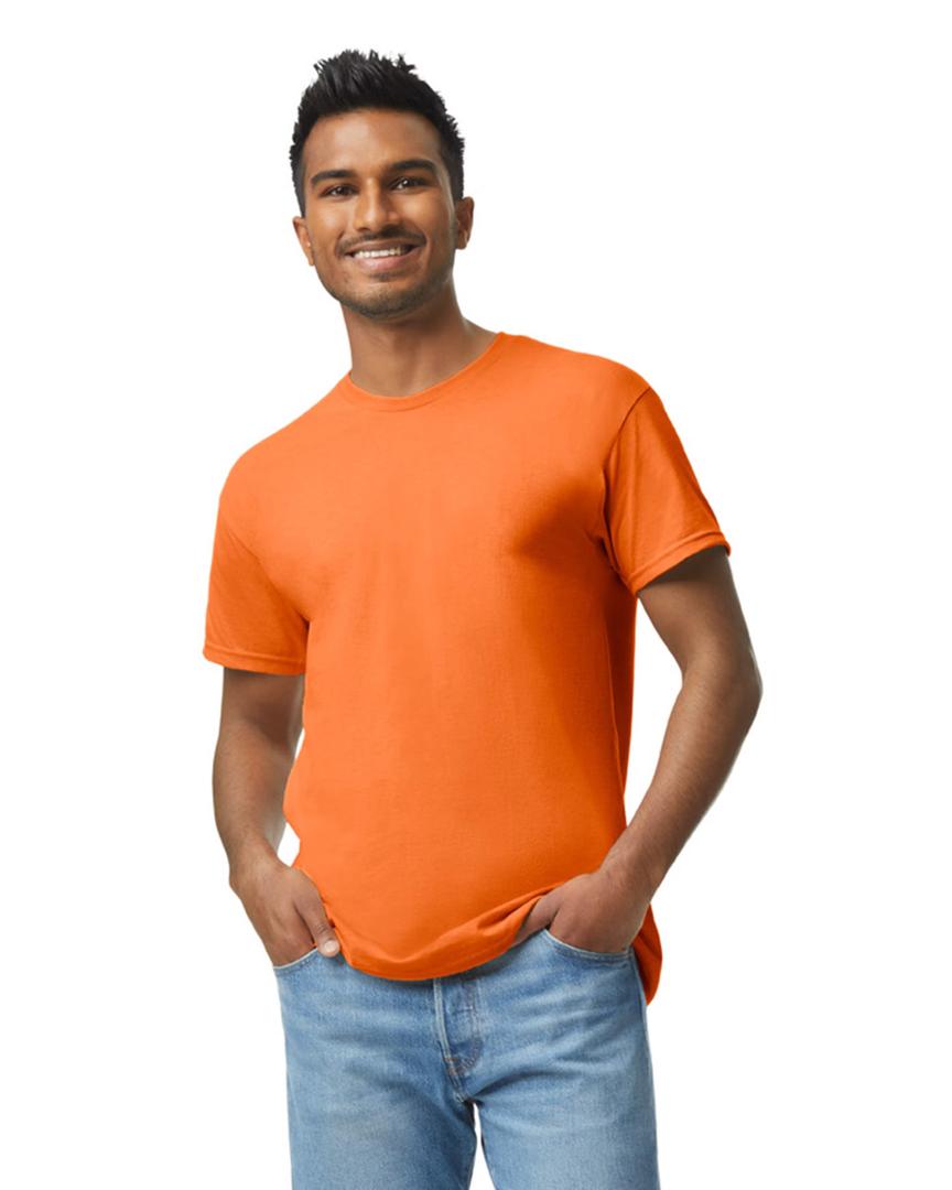 Unisex Heavy Cotton™ T-Shirt - High Viz Safety Orange, Size L, 2 Pack