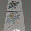 2 x Sky Blue Glitter Happy 53rd Birthday Cake Topper, Fifty Three Years Old Birthday Party Cake Decor, Gold Number 53 Birthday Party Supplies Decorations for Men or Women