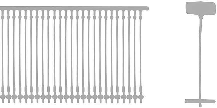 1 Inch Standard Tagging Attachments, 5000 Pieces, 50 Per Clip (Transparent Color)