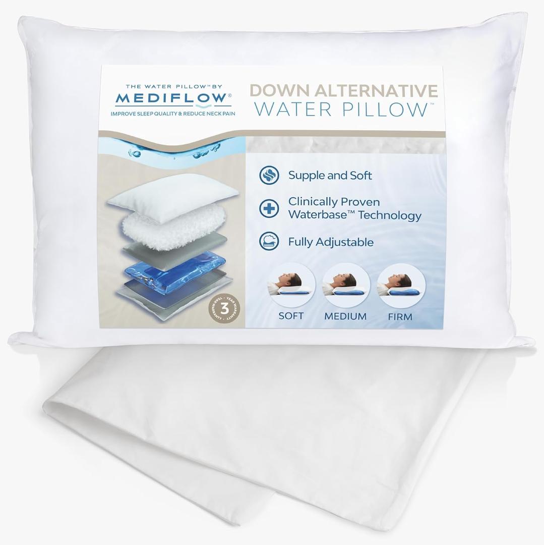 Water Pillow & Cotton Pillow Cover Pack