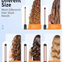 1 1/2 Inch Large Curling Wand for Long Hair, 1.5 Inch Dual Voltage Hair Curling Iron Wand Ceramic Extra Long Barrel,10 Adjustable Temp