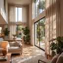 Extra Long Linen Curtains 18 ft Length, 1 Panel Ivory White Linen Light Filtering Textured Curtains for Living Room, 2 Story Drape with Plastic Top for High Ceiling, Loft(50" W x 216" L)