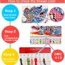 Lovxvouy Pillow Cross Stitch Kits for Adults Beginners-Preprinted Needlepoint Kit Stamped Crossstitching Kits 11CT Cross-Stitch Kit Stitches Kit Embroidery Kits-Forest Tiger 18x18 inchs (ColorCraft30)