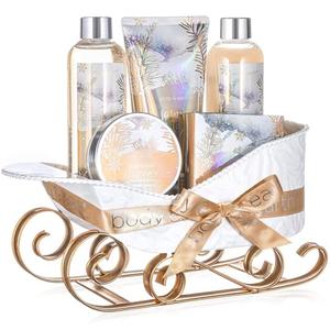 Gift Baskets for Women, Body & Earth Gift Set with Jasmine & Honey Scent Includes Bubble Bath, Hand Cream, Holiday Gift Baskets, Bath and Body Gift Sets for Women, Happy New Year Gifts 2028/06