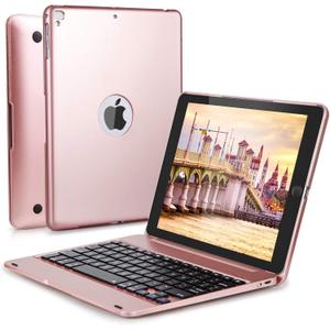 Wireless Bluetooth Keyboard Case for iPad 5th-6th Gen, Air 1-2, iPad Pro 9.7 - Slim Full Protection Cover