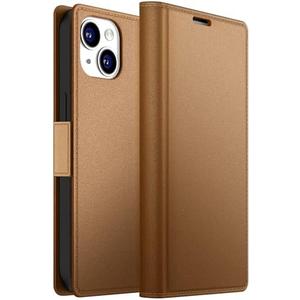 Dssairo for iPhone 15 Wallet Case, PU Leather Flip Folio Case with Card Holders Kickstand,RFID Blocking TPU Shockproof Inner Shell Phone Cover 6.1 Inch 2023 (Brown),Set Of 2