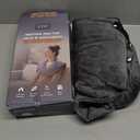 Far Infrared Heating Pad for Neck and Shoulders and Back - 6X Deeper Pain Relief, Graphene 30s Fast Heat, 8 Heat Setting, 16 Timer, Automatic Memory, Weighted Heating Pads Gift for Women&Men (Grey)