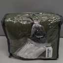 Olive Green Linen Curtains 45 Inch Length 2 Panel Set for Small Windows Rustic Country Linen Cotton Light Filtering Drapes Privacy Pinch Pleated Back Tab Semi Sheer Kitchen Curtains 45 Inches Long