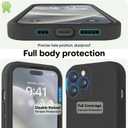 LOVE 3000 Designed for iPhone 14 Pro Case, Premium Silicone with [Soft Anti-Scratch Microfiber Lining] Shockproof Protective Phone Case for Men Women Girls 6.1", Black