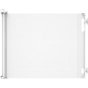 Indoor/Outdoor Paw Proof Retractable Dog Gate, 36.6" Tall Extends to 71" Wide, White