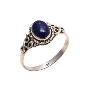 Lapis Lazuli Stone Ring 925 Sterling Silver Statement Ring For Women Handmade Rings Gemstone Christmas Promise Ring Size US 6 Gift For Her