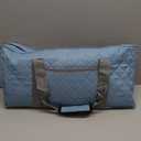 American Mahjong Game Set - Pearl Gray Quilted Soft Bag - 166 White Engraved Tiles, 4 All-in-One Rack/Pushers Complete Western Mah-Jongg, Maj Jongg, Ma Jong Set