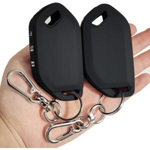 5 Button Soft Silicone Key Fob Cover, Compatible with Kia Cerato Ceed Forte NIRO Sorento Seltos Sportage Soul Telluride etc, Car Key Protector with Zinc Alloy Keychain ( 2 Pcs )
