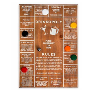 Hammer + Axe Drinkopoly Wooden Board Game
