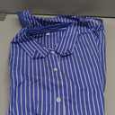 siliteelon Womens Button Down Shirts Cotton Striped Dress Shirt Long Sleeve Collared Office Work Blouses Tops (X-Large)