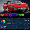 LED Grille Lights Dream Color,4 Pods DC 12V Cellphone APP Control, Music/Timing/Flashing Strobe Modes Truck Grill Lights for Ram F150 F250 F350 F450 TRD UTV (4 pods)