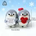 2 x Positive Crochet Penguin, Encouragement Gift, Funny Inspirational, Cute Emotional Support Penguin, Small Desk Companion, Meaningful Gift Friend Coworker