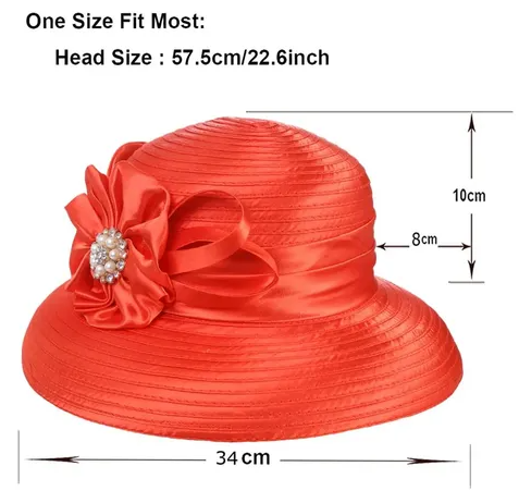 Women's Derby Church Dress and Headpiece (Red)