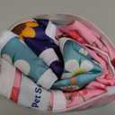 Pet Soft Washable Female Diapers (3 Pack) Female Dog Diapers, Comfort Reusable Doggy Diaper for Girl Dog in Period Heat (Cute Flower, M) (Medium:14''-19'')