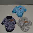 3 Pack Dog Sweaters for Small Dogs Girl Boy Winter Fleece Clothes Warm Soft Dog Sweatshirt Outfit for Dogs Cats Pet Apparel (S (Back: 11.8", Chest: 15.7", 5.5-10 lbs), Navy Blue+Grey+Light Blue)